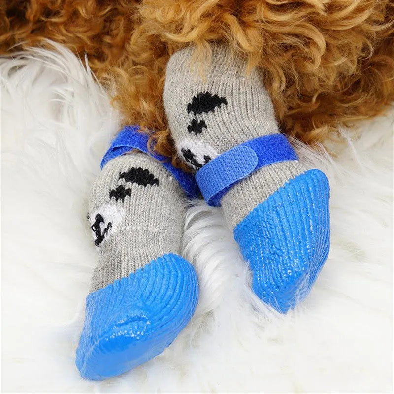 Dog Cat Boots Socks with Adjustable Waterproof