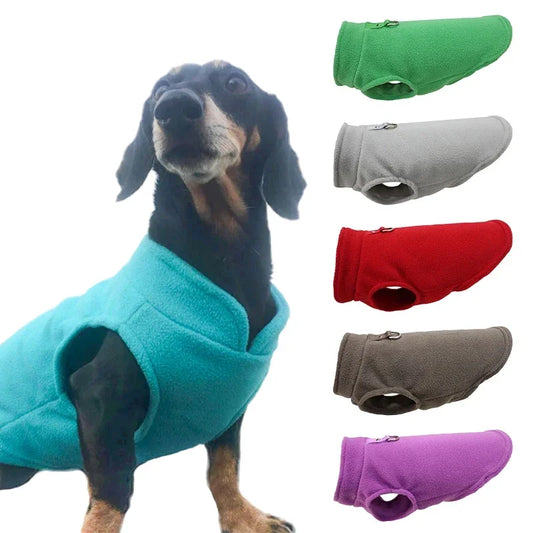 Warm Fleece Dogs Jacket Vest With D-Ring