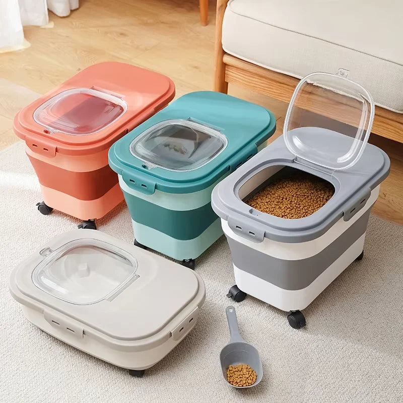 33LB Collapsible Food Storage Container Dry,Food Box With Lids Airtight Sealing