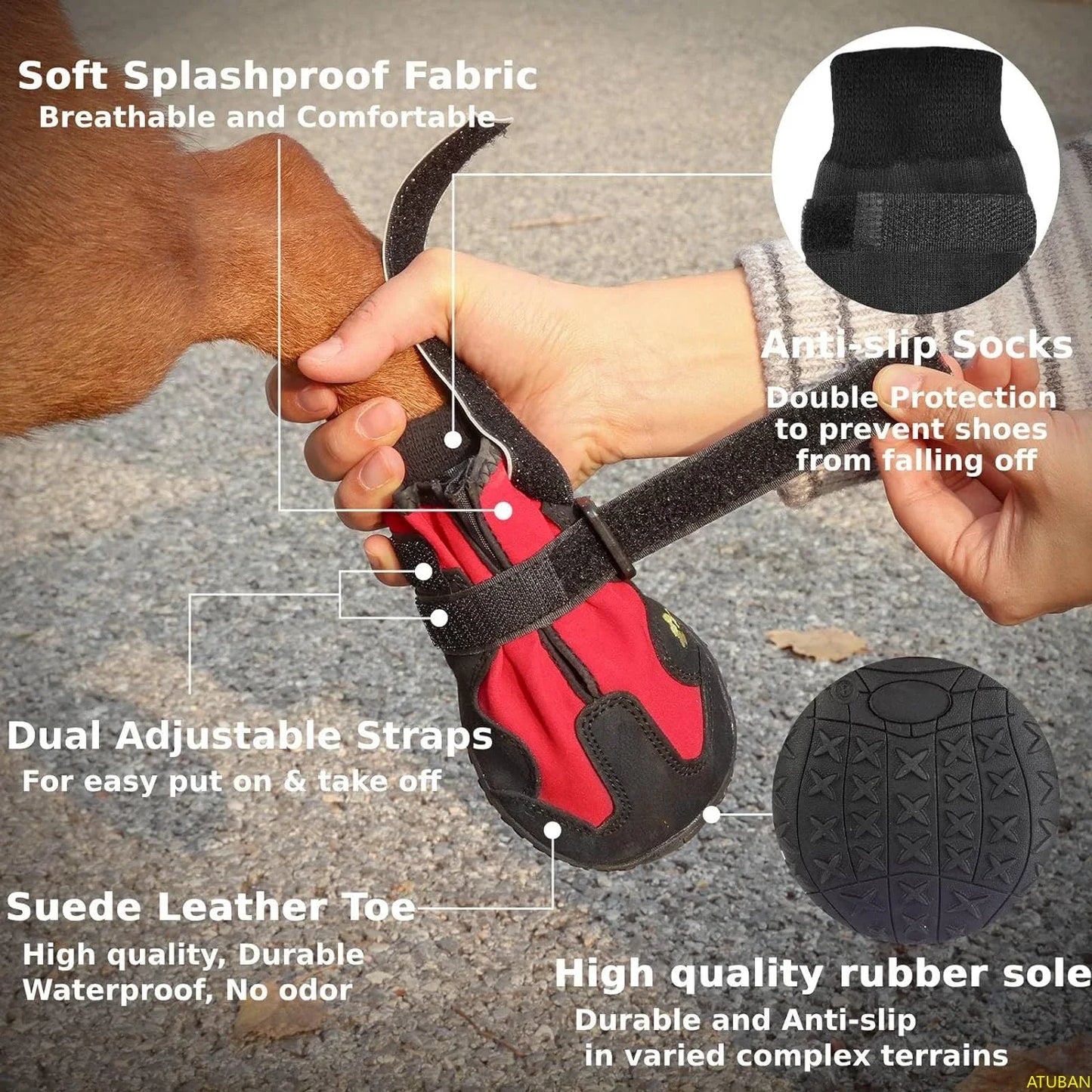 Dog Shoes-Waterproof Boots Comfortable and Breathable