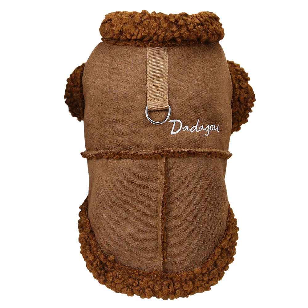 Dog Clothes With Warm Fur Collar