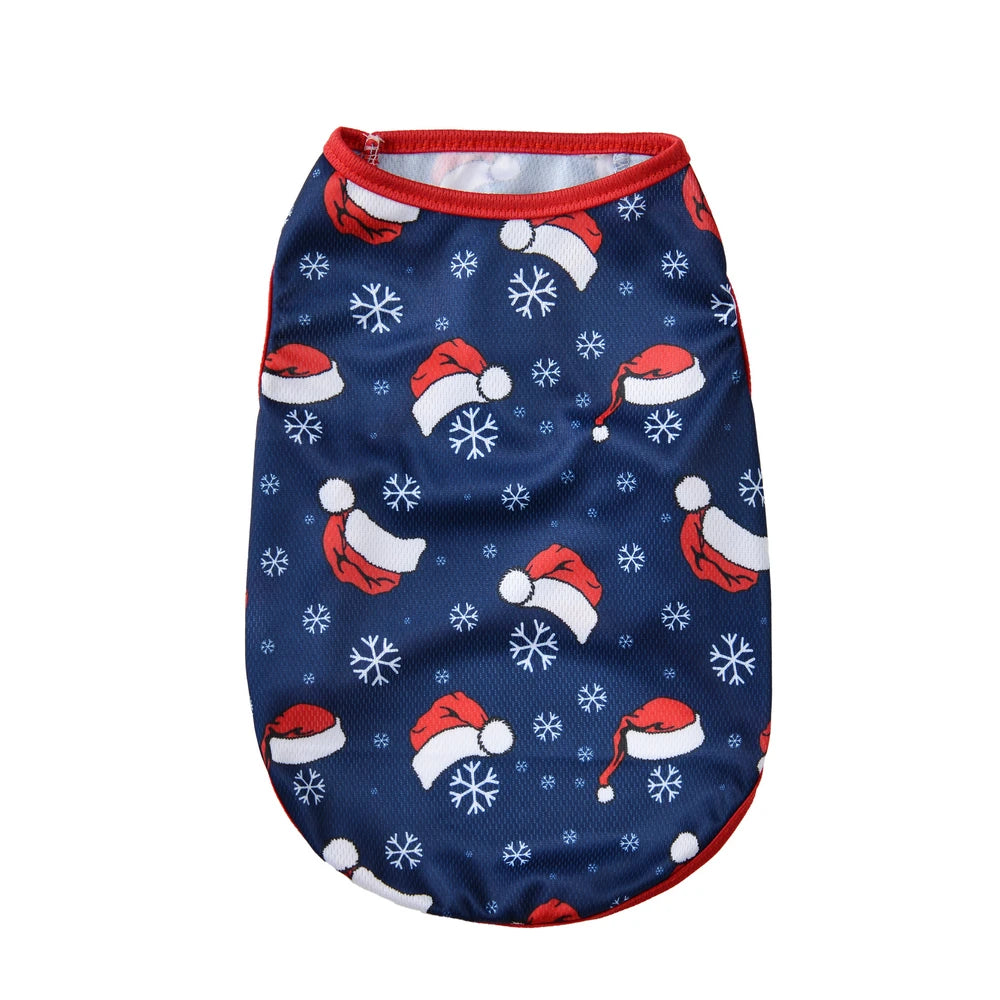 Funny Santa Claus Print Puppy Outfits