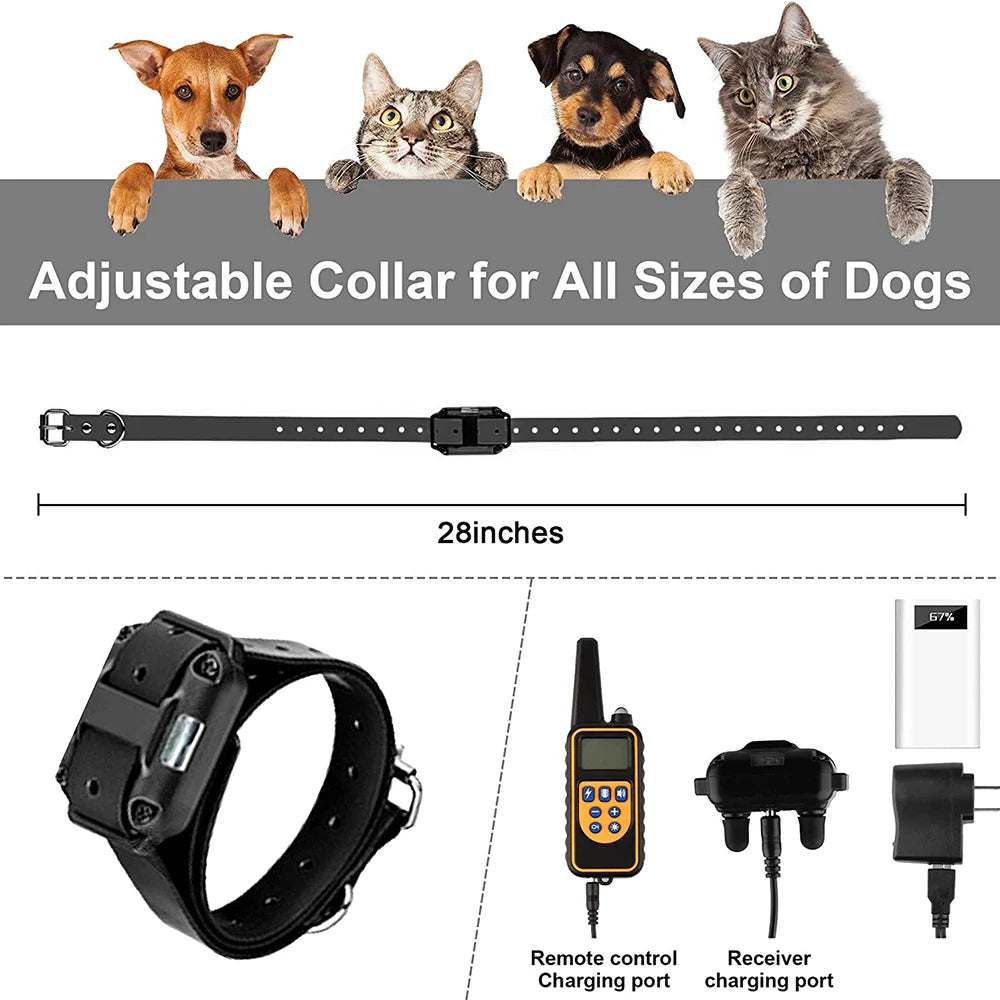 800m Digital Dog Training Collar Waterproof Rechargeable Remote Control