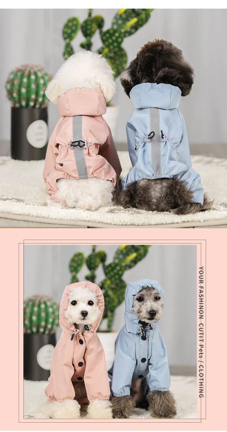 Pet clothing, rainproof, breathable and reflective clothes