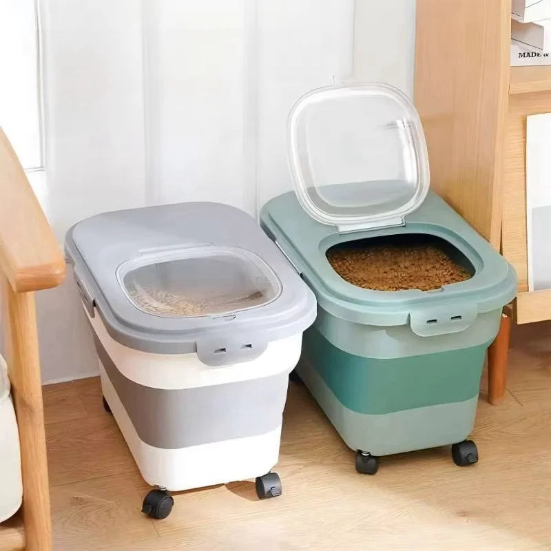 33LB Collapsible Food Storage Container Dry,Food Box With Lids Airtight Sealing