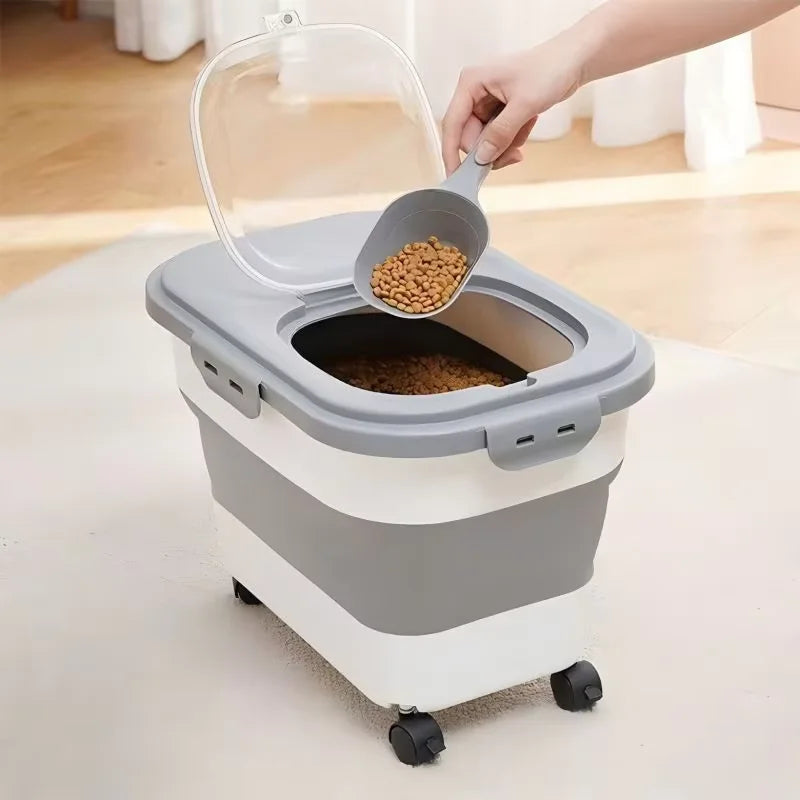 33LB Collapsible Food Storage Container Dry,Food Box With Lids Airtight Sealing