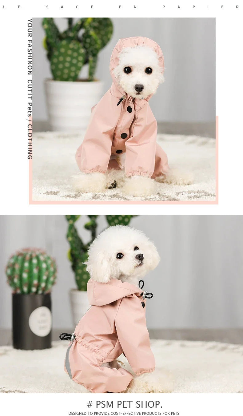 Pet clothing, rainproof, breathable and reflective clothes